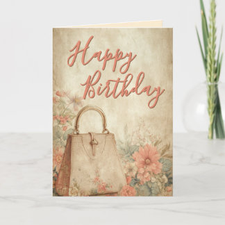 Tarjeta de cumpleaños de estilo vintage