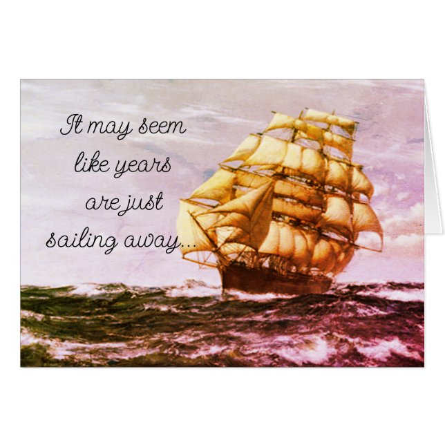 Tarjeta de cumpleaños de estilo vintage para papá (Anverso (Horizontal))