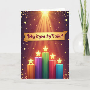 Tarjeta de cumpleaños de estrella brillante