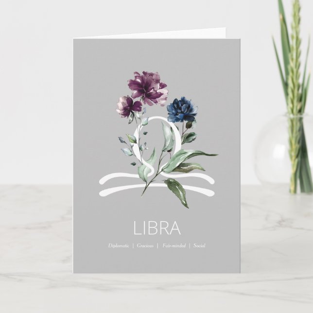 Tarjeta de cumpleaños de estrella de lira zodiac f (Anverso)