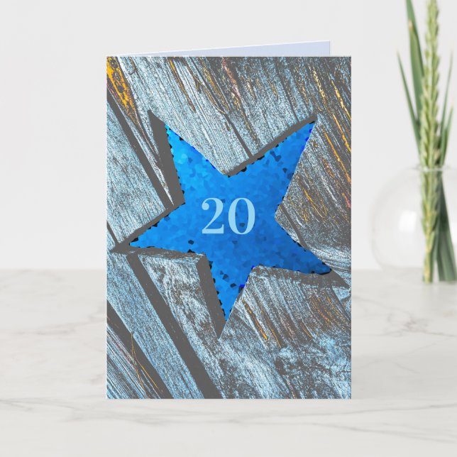 Tarjeta de cumpleaños de estrella grande PARA CUAL (Anverso)
