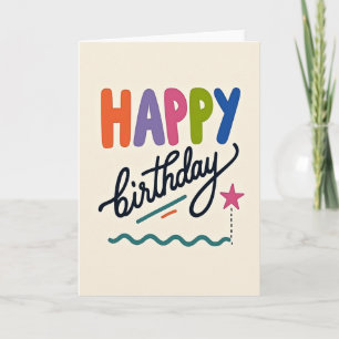 Tarjeta de cumpleaños de estrella juguetona