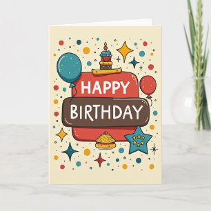Tarjeta de cumpleaños de estrella juguetona