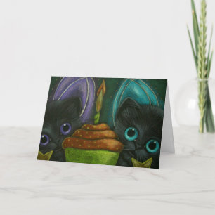 Tarjeta de cumpleaños de FAIRY KITTENS