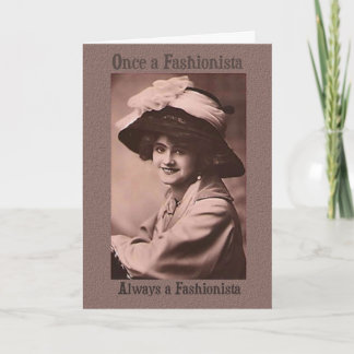 Tarjeta de cumpleaños de Fashionista