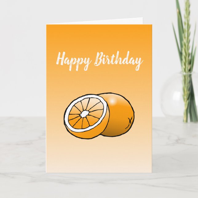 Tarjeta de cumpleaños de felicitación plegada por  (Anverso)