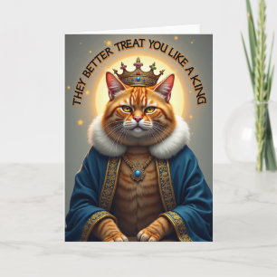 Tarjeta de cumpleaños de felino majestuoso