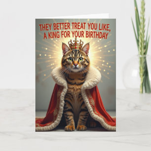 Tarjeta de cumpleaños de felino majestuoso