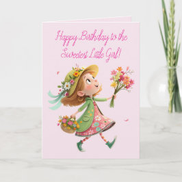 TARJETA DE CUMPLEAÑOS DE FELIZ CHICA