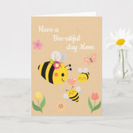 Tarjeta de cumpleaños de Feliz Día de Bee-utiful