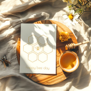 Tarjeta de cumpleaños de Feliz Día de la Abeja