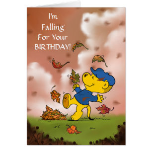 Tarjeta de cumpleaños de Ferald's Autumn Leaves