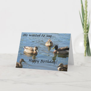 Tarjeta de cumpleaños de fiesta de Patos