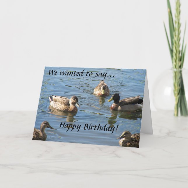Tarjeta de cumpleaños de fiesta de Patos (Anverso)