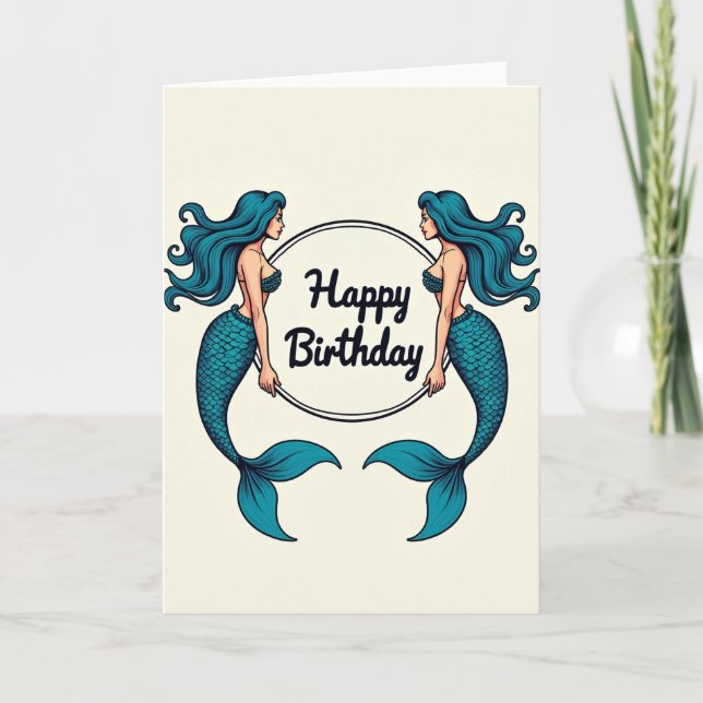 Tarjeta de cumpleaños de figuras míticas (Anverso)