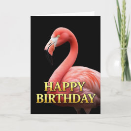 TARJETA DE CUMPLEAÑOS DE FLAMENCO EN PRIMER PLANO 