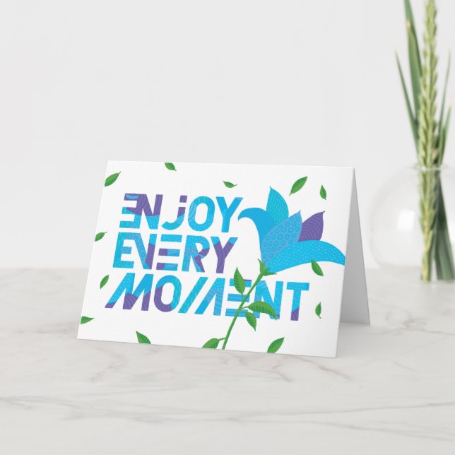 Tarjeta de cumpleaños de flor (Anverso)