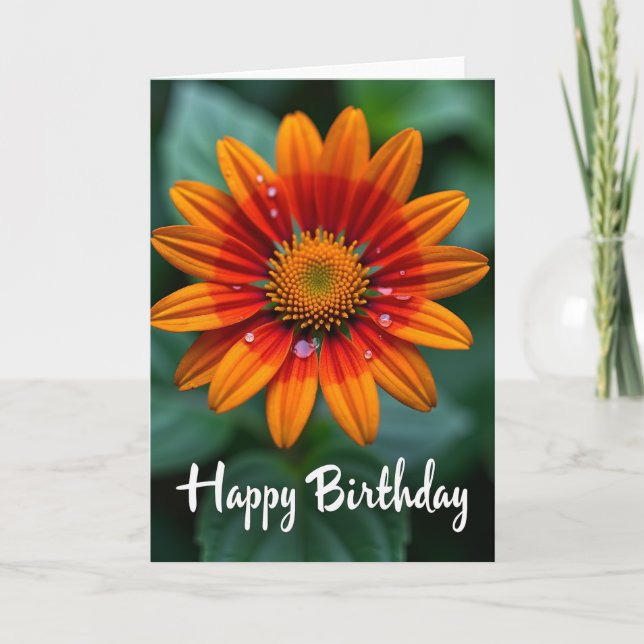 Tarjeta de cumpleaños de Flor Ardiente (Anverso)