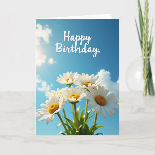 Tarjeta de cumpleaños de flor blanca dulce