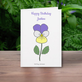 Tarjeta de cumpleaños de Flor Botánica Salvaje Pan