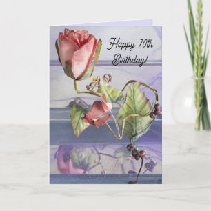 Tarjeta de cumpleaños de flor de capullo de rosa r
