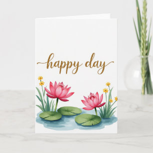 Tarjeta de cumpleaños de flor de cerezo rosa