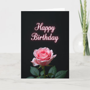 Tarjeta de cumpleaños de flor de cerezo rosa dulce
