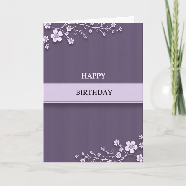 Tarjeta de cumpleaños de flor de ciruela (Anverso)