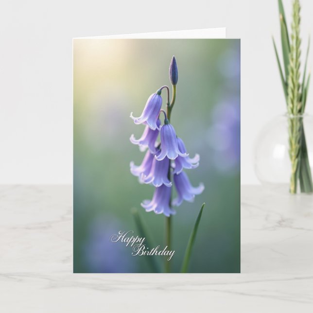Tarjeta de cumpleaños de flor de lavanda dulce (Anverso)