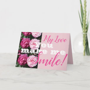 Tarjeta de cumpleaños de flor de rosa rosa que me 