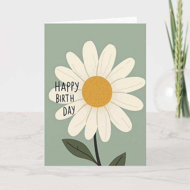 Tarjeta de cumpleaños de flor de salvia (Anverso)