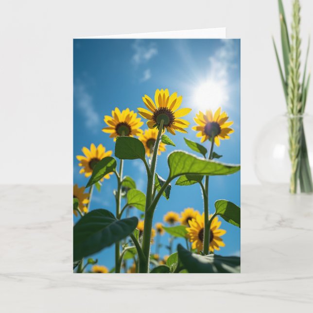 Tarjeta de cumpleaños de flor dorada (Anverso)