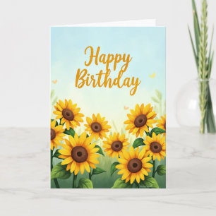Tarjeta de cumpleaños de flor en flor iluminada po