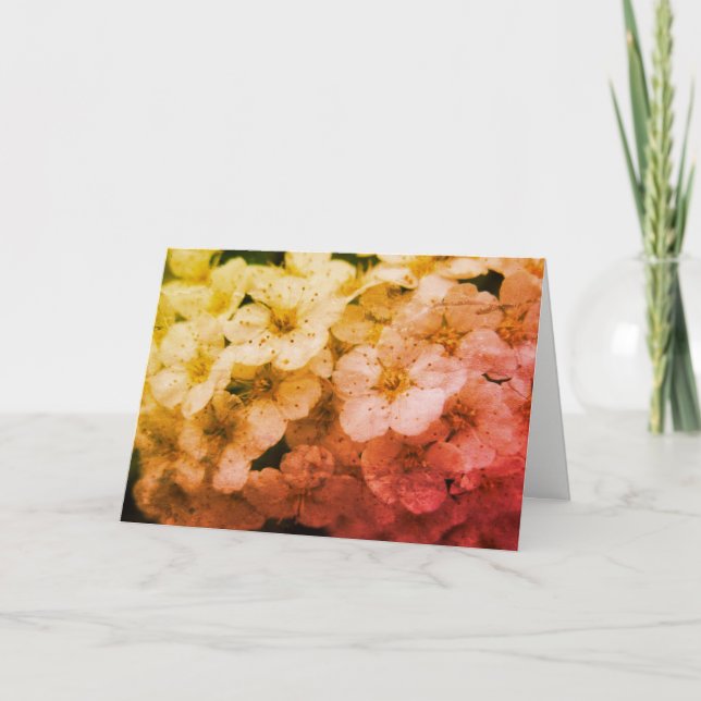 Tarjeta de cumpleaños de flor francesa de lujo vin (Anverso)