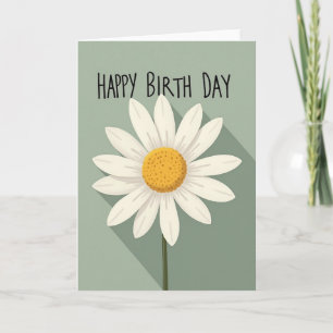Tarjeta de cumpleaños de flor gráfica