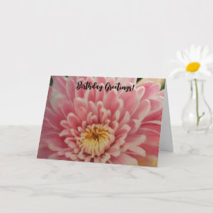 Tarjeta de cumpleaños de flor rosa de bonito