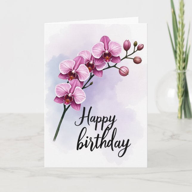 Tarjeta de cumpleaños de flor soñadora (Anverso)