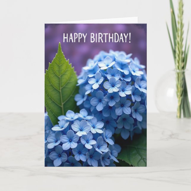 Tarjeta de cumpleaños de flor suave (Anverso)