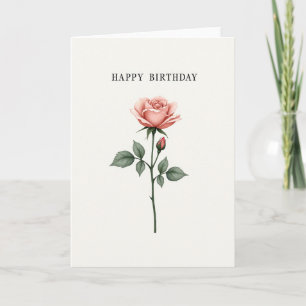 Tarjeta de cumpleaños de floral delicada