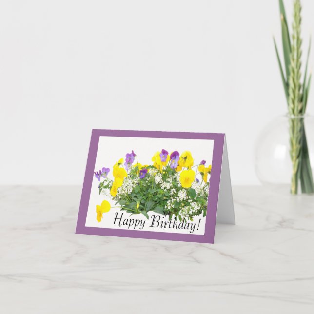 Tarjeta de cumpleaños de Flores (Anverso)