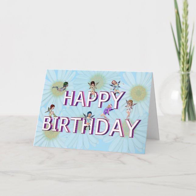 Tarjeta de cumpleaños de Flores (Anverso)