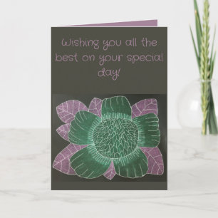 Tarjeta de cumpleaños de flores de 6,5" x 8,75"