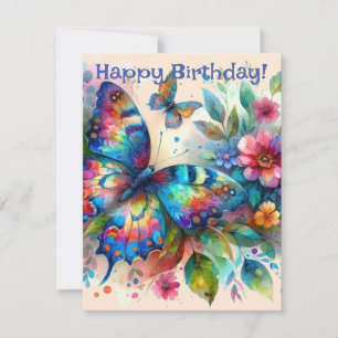Tarjeta de cumpleaños de Flores Florales de Maripo