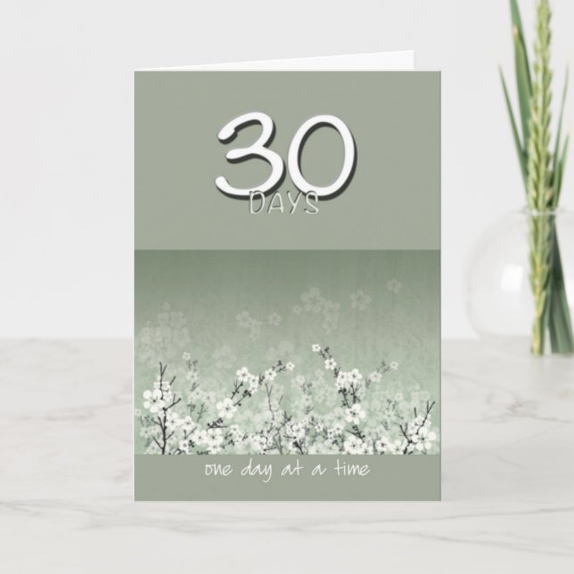 Tarjeta de cumpleaños de flores limpias sober de 3 (Anverso)
