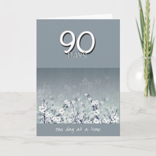 Tarjeta de cumpleaños de flores limpias sober de 9 (Anverso)