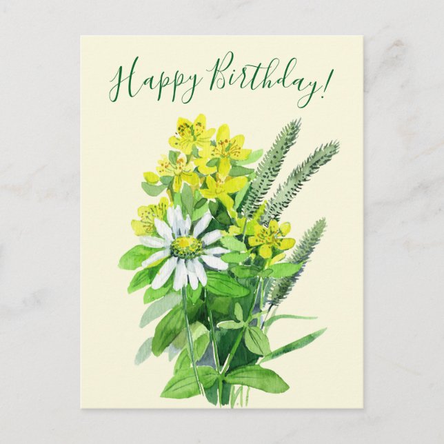Tarjeta de cumpleaños de flores silvestres (Anverso)