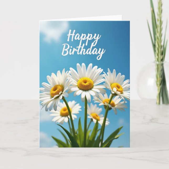Tarjeta de cumpleaños de flores soleadas (Anverso)