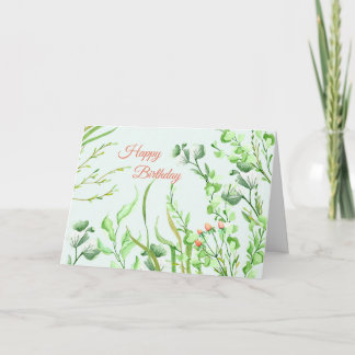 Tarjeta de cumpleaños de Foliage Garden