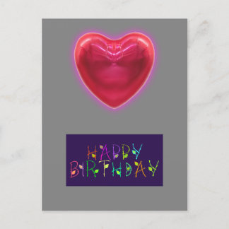 TARJETA DE CUMPLEAÑOS DE FORMA CARDÍACA