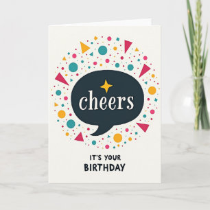 Tarjeta de cumpleaños de formas geométricas